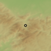 Shaded relief of the 50 km around Bělá pod Pradědem, drawn from the GMTED2010 grid
