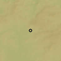 Shaded relief of the 50 km around Chýnov, drawn from the GMTED2010 grid