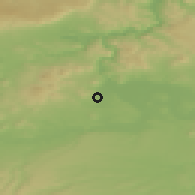Shaded relief of the 49 km around Čížkovice, drawn from the GMTED2010 grid