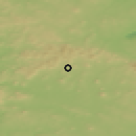 Shaded relief of the 49 km around Cvikov, drawn from the GMTED2010 grid