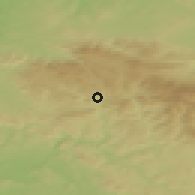 Shaded relief of the 49 km around Desná, drawn from the GMTED2010 grid