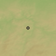 Shaded relief of the 50 km around Divišov, drawn from the GMTED2010 grid