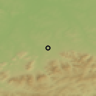 Shaded relief of the 50 km around Dobrá, drawn from the GMTED2010 grid