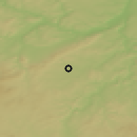 Shaded relief of the 50 km around Dobříš, drawn from the GMTED2010 grid