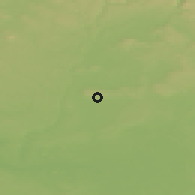 Shaded relief of the 49 km around Dobrovice, drawn from the GMTED2010 grid