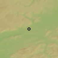 Shaded relief of the 50 km around Bělotín, drawn from the GMTED2010 grid