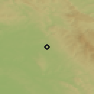 Shaded relief of the 49 km around Dobruška, drawn from the GMTED2010 grid
