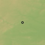 Shaded relief of the 50 km around Dobšice, drawn from the GMTED2010 grid