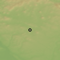 Shaded relief of the 49 km around Doksy, drawn from the GMTED2010 grid