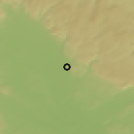 Shaded relief of the 50 km around Dolany, drawn from the GMTED2010 grid