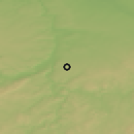 Shaded relief of the 50 km around Dolní Břežany, drawn from the GMTED2010 grid
