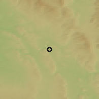 Shaded relief of the 50 km around Dolní Dobrouč, drawn from the GMTED2010 grid