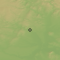 Shaded relief of the 50 km around Dolní Kounice, drawn from the GMTED2010 grid
