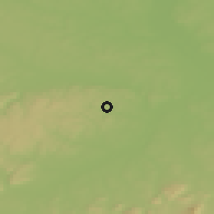 Shaded relief of the 50 km around Dolní Lhota, drawn from the GMTED2010 grid