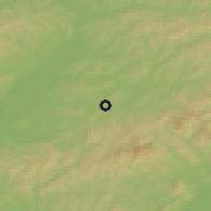 Shaded relief of the 50 km around Dolní Němčí, drawn from the GMTED2010 grid