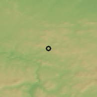 Shaded relief of the 49 km around Dolní Poustevna, drawn from the GMTED2010 grid