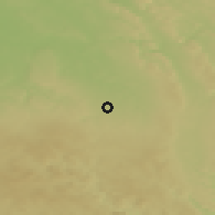 Shaded relief of the 50 km around Dolní Újezd, drawn from the GMTED2010 grid