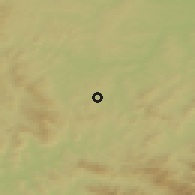 Shaded relief of the 50 km around Domažlice, drawn from the GMTED2010 grid