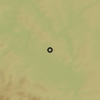 Shaded relief of the 50 km around Dříteň, drawn from the GMTED2010 grid