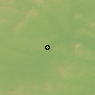Shaded relief of the 50 km around Drnholec, drawn from the GMTED2010 grid