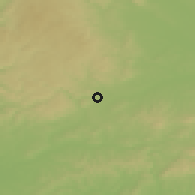 Shaded relief of the 50 km around Drnovice, drawn from the GMTED2010 grid
