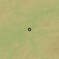 Shaded relief of the 50 km around Dýšina, drawn from the GMTED2010 grid