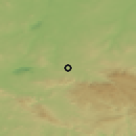 Shaded relief of the 49 km around Frýdlant, drawn from the GMTED2010 grid