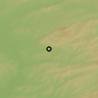 Shaded relief of the 50 km around Fryšták, drawn from the GMTED2010 grid