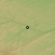 Shaded relief of the 50 km around Beroun, drawn from the GMTED2010 grid
