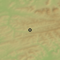 Shaded relief of the 50 km around Halenkov, drawn from the GMTED2010 grid