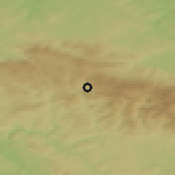 Shaded relief of the 49 km around Harrachov, drawn from the GMTED2010 grid