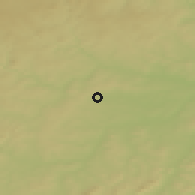 Shaded relief of the 50 km around Heřmanova Hut', drawn from the GMTED2010 grid