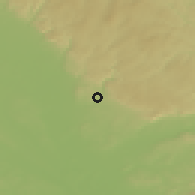 Shaded relief of the 50 km around Hlubočky, drawn from the GMTED2010 grid