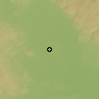 Shaded relief of the 50 km around Hněvotín, drawn from the GMTED2010 grid
