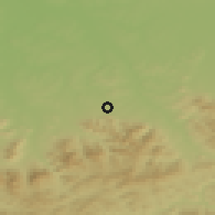 Shaded relief of the 50 km around Hnojník, drawn from the GMTED2010 grid