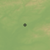 Shaded relief of the 50 km around Hodonín, drawn from the GMTED2010 grid