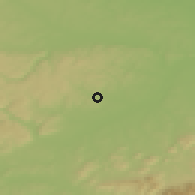 Shaded relief of the 50 km around Bílovec, drawn from the GMTED2010 grid