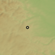 Shaded relief of the 50 km around Horní Benešov, drawn from the GMTED2010 grid