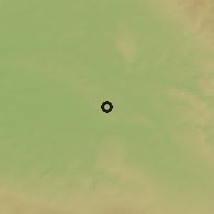 Shaded relief of the 50 km around Horní Jelení, drawn from the GMTED2010 grid