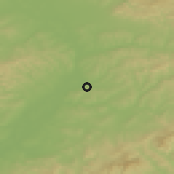 Shaded relief of the 50 km around Bílovice, drawn from the GMTED2010 grid