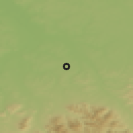 Shaded relief of the 50 km around Horní Suchá, drawn from the GMTED2010 grid