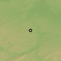 Shaded relief of the 50 km around Horoměřice, drawn from the GMTED2010 grid