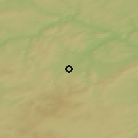 Shaded relief of the 50 km around Hořovice, drawn from the GMTED2010 grid
