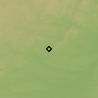 Shaded relief of the 50 km around Hostěradice, drawn from the GMTED2010 grid