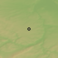 Shaded relief of the 50 km around Hostivice, drawn from the GMTED2010 grid