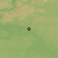 Shaded relief of the 49 km around Hoštka, drawn from the GMTED2010 grid