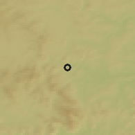 Shaded relief of the 50 km around Hostouň, drawn from the GMTED2010 grid