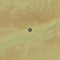 Shaded relief of the 49 km around Hroznětín, drawn from the GMTED2010 grid