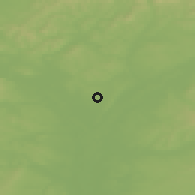 Shaded relief of the 50 km around Hrušky, drawn from the GMTED2010 grid