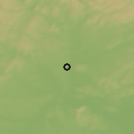 Shaded relief of the 50 km around Hrušovany u Brna, drawn from the GMTED2010 grid